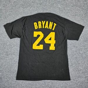 Kobe Bryant #24 NBA Lakers 2 Sided Graphic T Shirt Black/Gold Men's Size XL